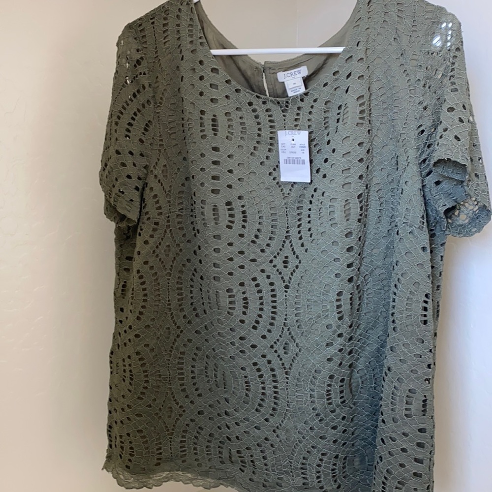 J. Crew Lace Lined Shirt NWT